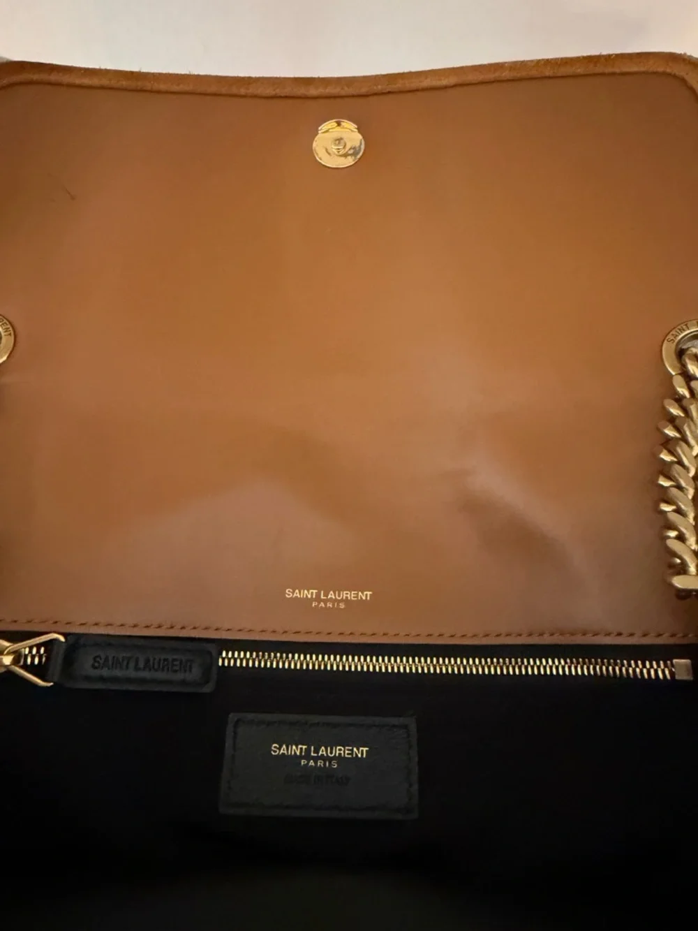 YSL Saint Laurent Cognac/Tan Suede Handbag - Picture 8 of 16